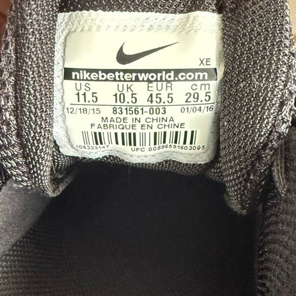 Nike Zoom Winflo 3 Sneaker Grey/Green Men Running Sneakers - SZ 11.5 - Picture 10 of 11